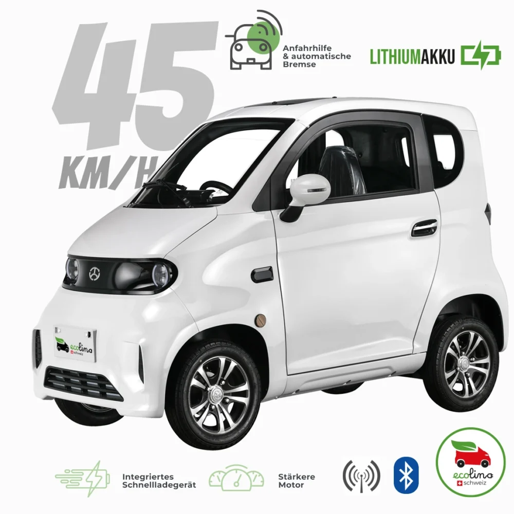 ECOLINO i2 Senioren Elektromobil 45 km/h Lithiumakku mit Führerschein mit Schild – Bild 5